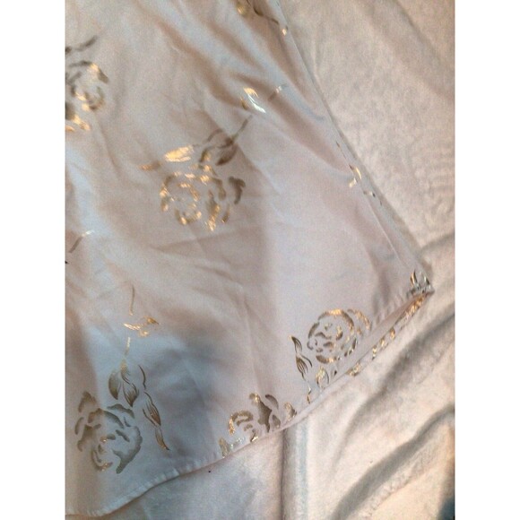 Zeroyaa Mens Small Short Sleeve Button Up White Shiny Gold Paisley Shirt - Picture 16 of 16